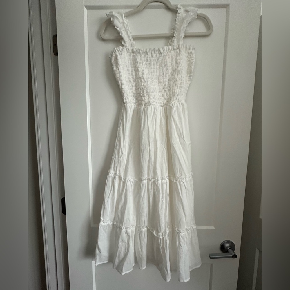 White smock dress